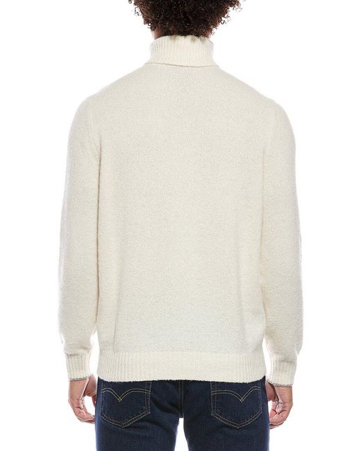 Brunello Cucinelli White Alpaca & Wool-Blend Turtleneck Sweater for men