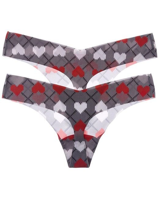 Commando Red 2Pk Mystery Print Thong