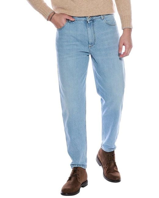 Brunello Cucinelli Blue Straight Jean for men