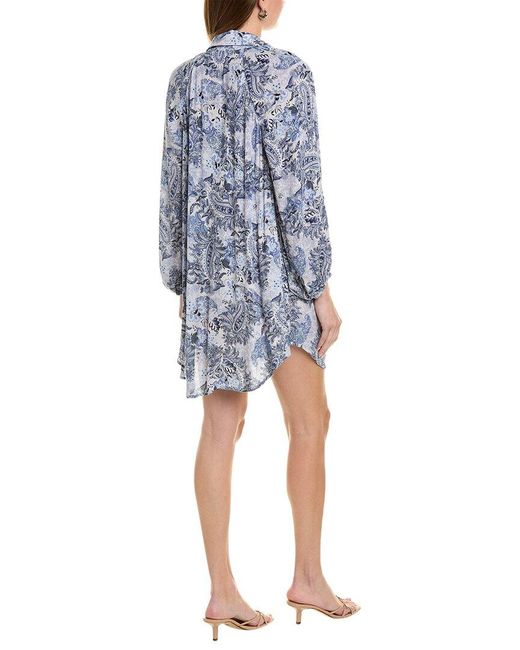 Dress Forum Blue Paisley Mini Dress