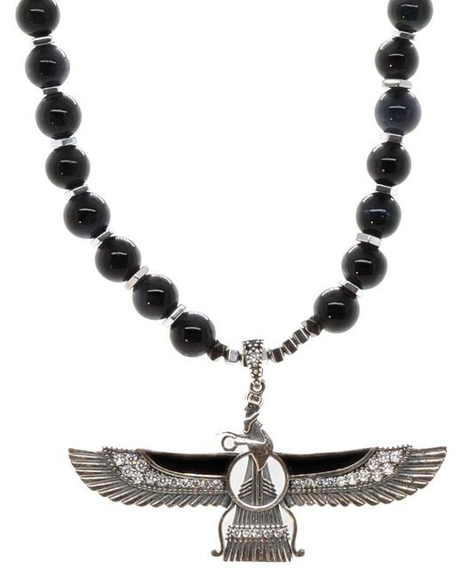 Ebru Jewelry White One Of A Kind Cz Beaded Necklace