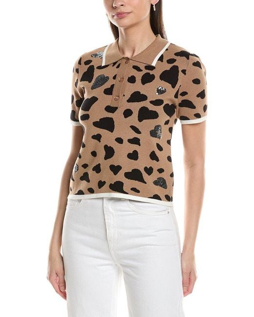 NVLT White Polo Jacquard Sweater