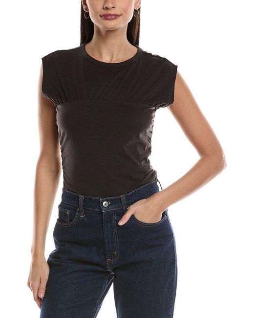 Rag & Bone Black Jersey Banded Top