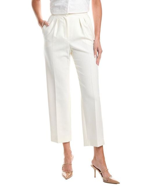 Max Mara White Verbano Wool-blend Pant