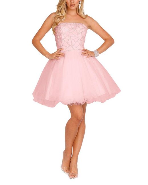 Terani Pink Mini Dress