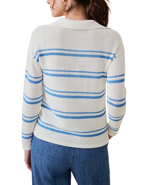 J.McLaughlin Blue Valerie Linen-Blend Sweater