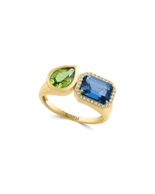 Effy Fine Jewelry Blue 14K 2.68 Ct. Tw. Diamond & Gemstone Ring