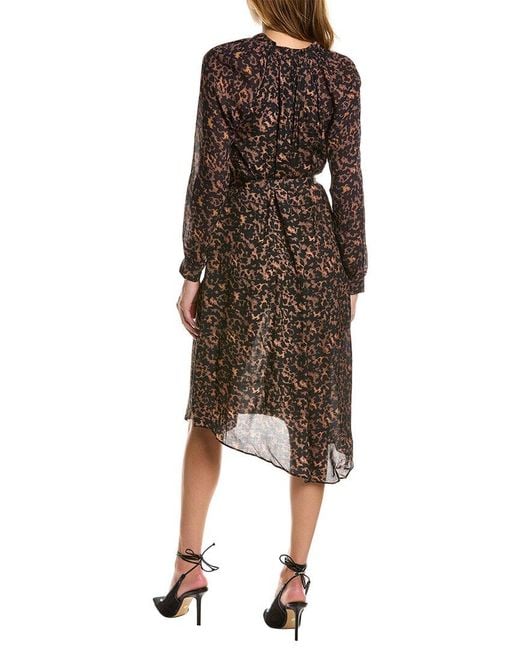 AllSaints Brown Nina Torto Linen-Blend Maxi Dress