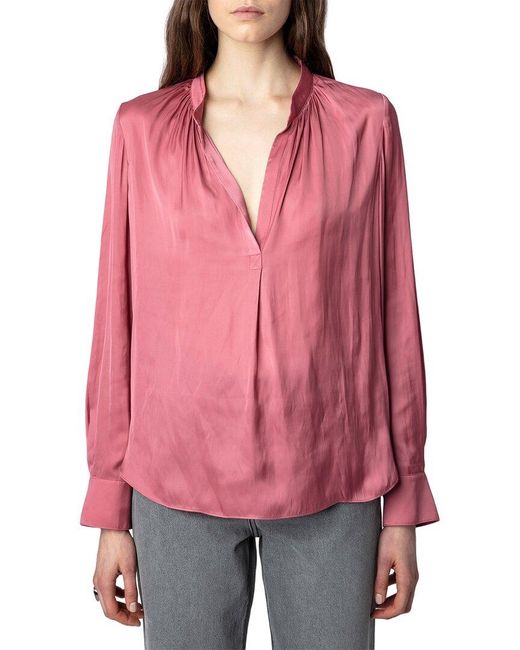 Zadig & Voltaire Red Tink Blouse