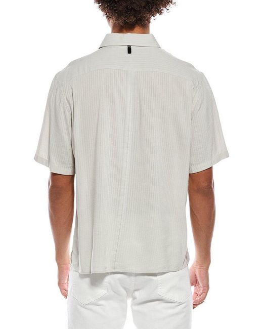 Rag & Bone Gray Dalton Dobby Shirt for men