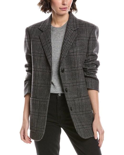 Theory Black Wool-blend Jacket