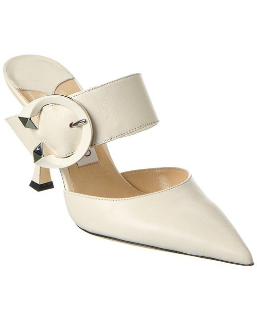 Jimmy Choo Magie 90 Leather Pump in White Lyst UK