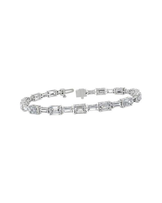 Lab Grown Diamonds White 14K 13.98 Ct. Tw. Lab-Grown Diamond Tennis Bracelet