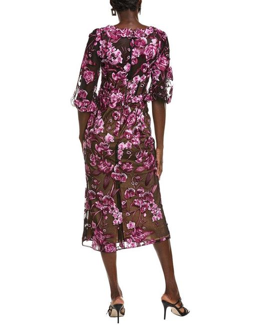 Marchesa Red Cocktail Dress