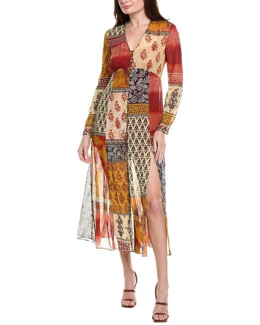Saloni White Chiffon Shirtdress