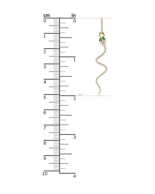 Sabrina Designs White 14K 0.61 Ct. Tw. Diamond & Tsavorite Snake Dangle Earrings