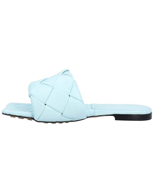 Bottega Veneta Blue Lambskin Lido Sandal (Authentic Pre-Loved)