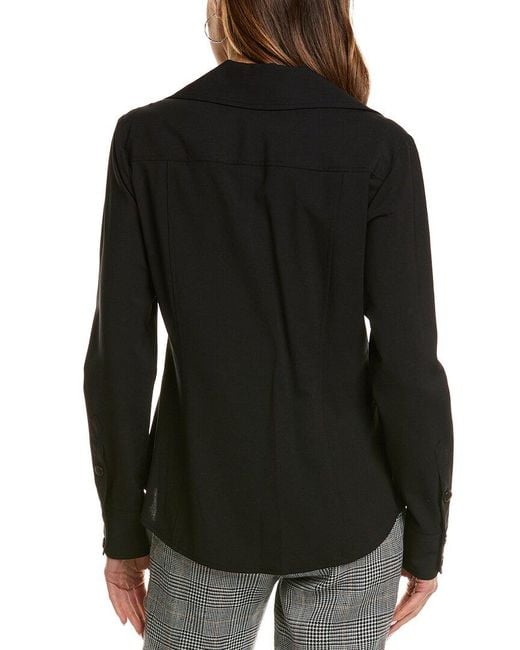A.L.C. Black Stan Wool-Blend Top