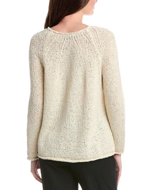 Lafayette 148 New York Natural Nautical Net Wool & Alpaca-blend Sweater
