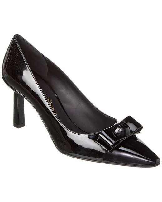 Ferragamo Black Katrin Patent Pump