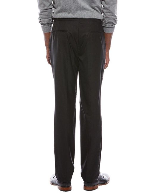Brunello Cucinelli Black Wool & Silk-Blend Pant for men