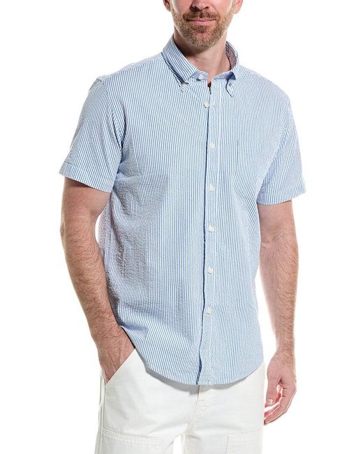 Brooks Brothers Blue Seersucker Regular Shirt for men