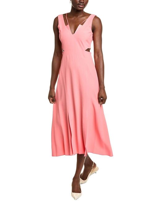 Boss Pink Dibea Midi Dress
