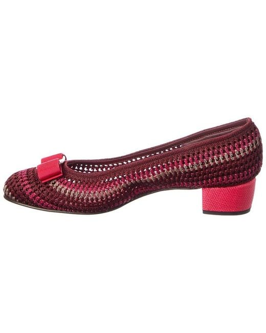 Ferragamo Red 25 Canvas Pump
