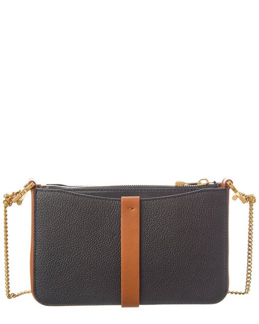Chloé Gray Marcie Leather Pouch On Chain