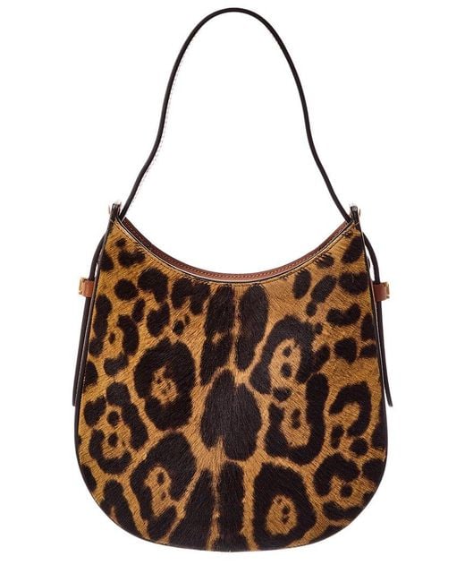 Tod's Brown Sacca Mini Haircalf & Leather Hobo Bag