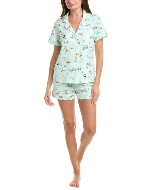 Bedhead Blue 2Pc Short Pajama Set