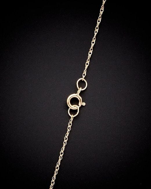 Italian Gold Black 14k Fleur De Lis Pendant Necklace