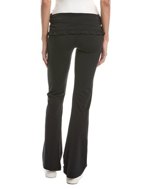 GUIZIO Black Fleur Ruffle Pant