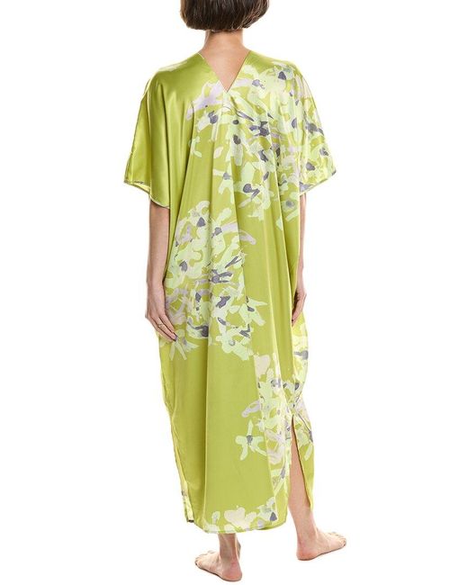 Natori Yellow Sumi-E Caftan