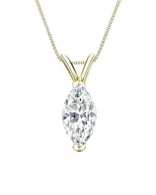 Sabrina Designs Lab Grown Diamonds Metallic 14K 5.00 Ct. Tw. Lab-Grown Diamond Solitaire Pendant