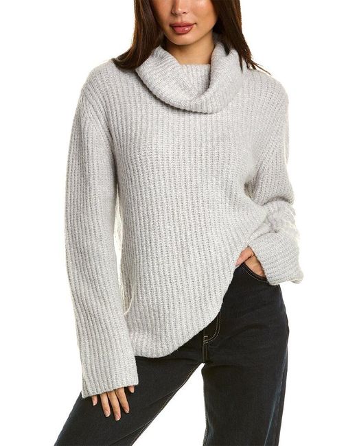 Grey cowl neck best sale sweater