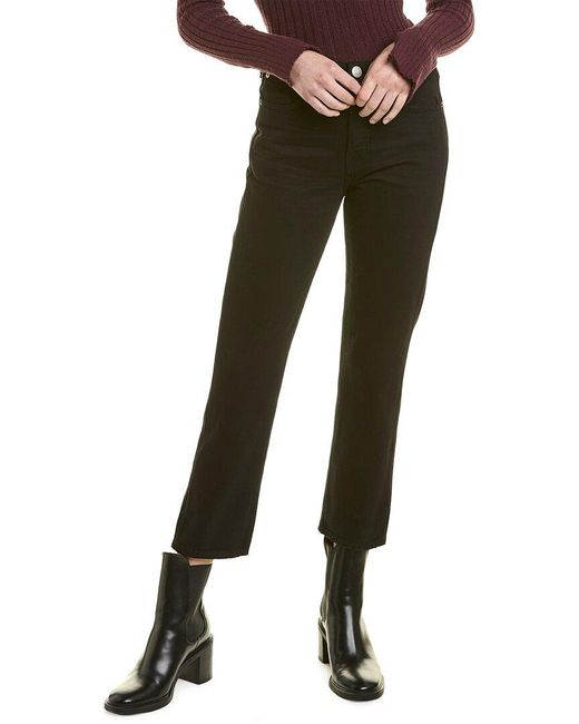 Rag & Bone Cotton Maya Black High-rise Ankle Slim Jean | Lyst