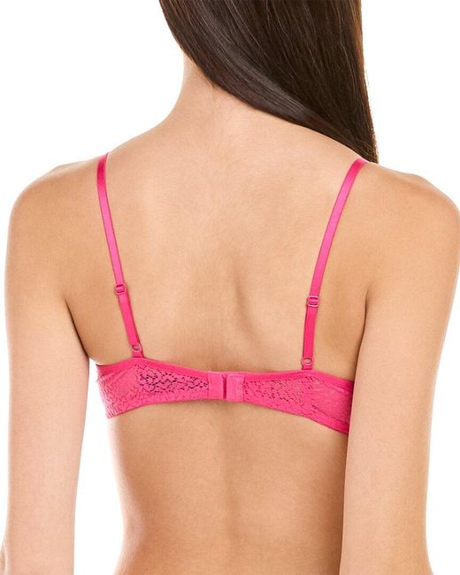 DKNY Modern Lace Unlined Demi Bra in Pink Save 6% Womens Lingerie DKNY Lingerie 