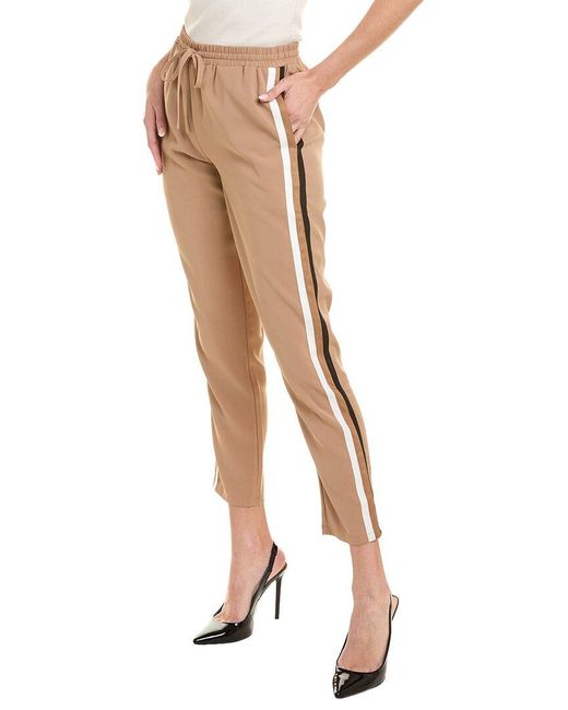Fate Natural Contrast Side Twill Tape Trim Pant