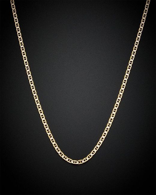 Italian Gold Black 14k Mariner Necklace