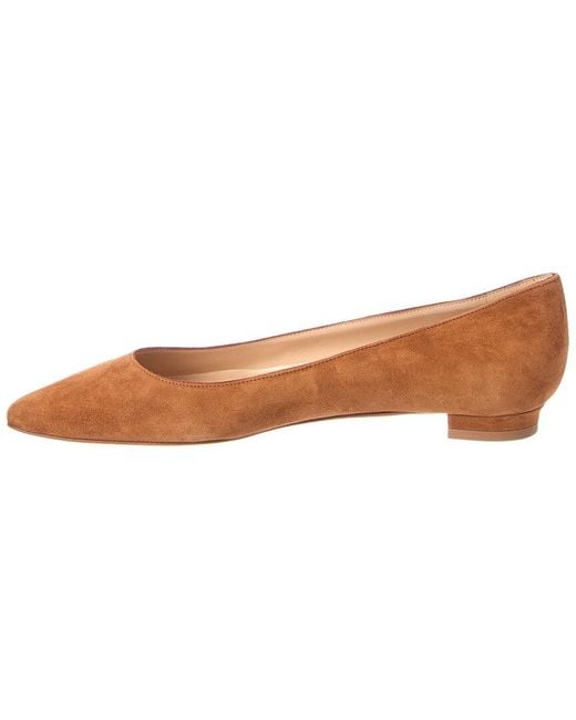 Manolo Blahnik Brown Bb Suede Flat