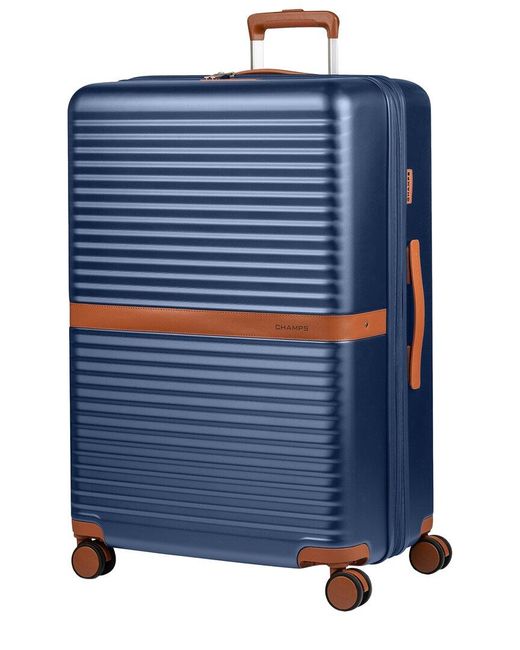 CHAMPS Blue Vintage Ii Large Expandable Hard Case
