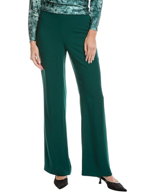 Lafayette 148 New York Green Gates Side Zip Flared Pant