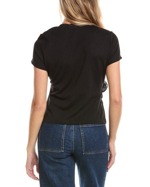 Gracia Black Flower Top