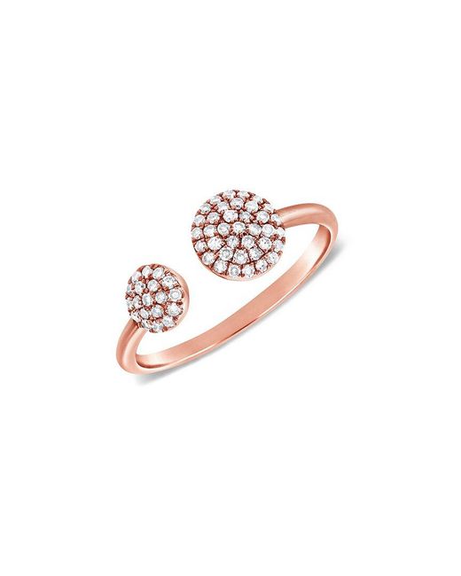 Sabrina Designs White 14k Rose Gold 0.24 Ct. Tw. Diamond Open Disc Ring