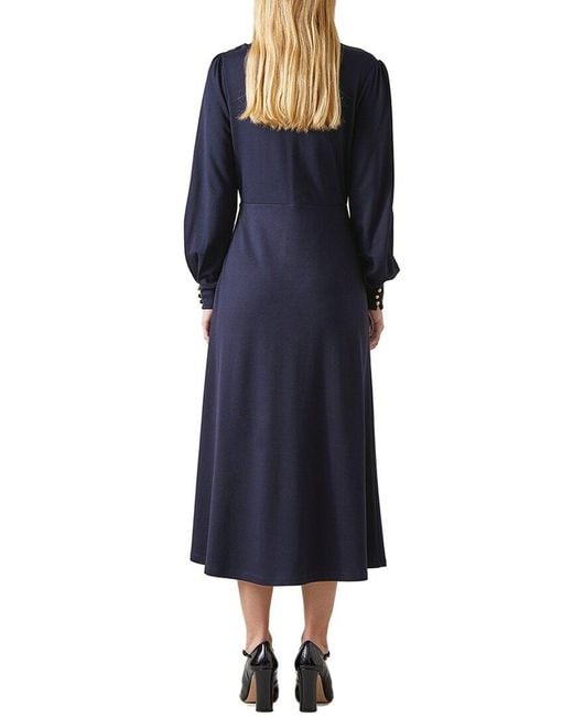 L.K.Bennett Blue Jenny Midi Dress