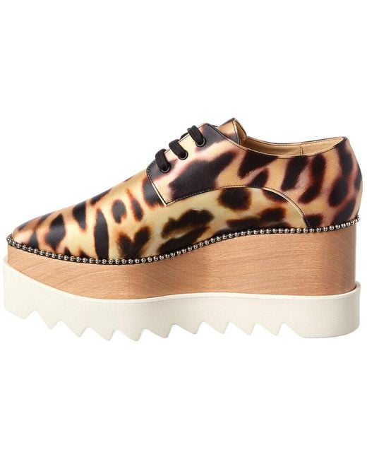Stella McCartney Brown Elyse Satin Platform Sneaker