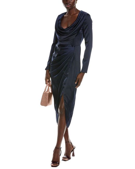 AIIFOS Blue Corinne Midi Dress