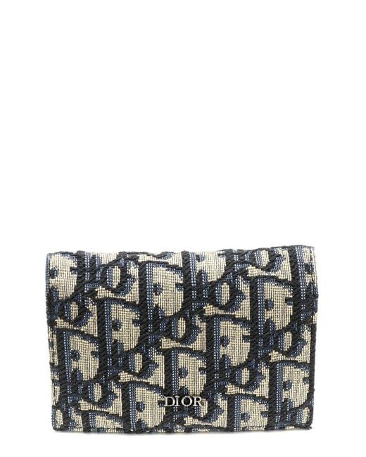 Dior Gray Calf Card Case (authentic Pre-loved)