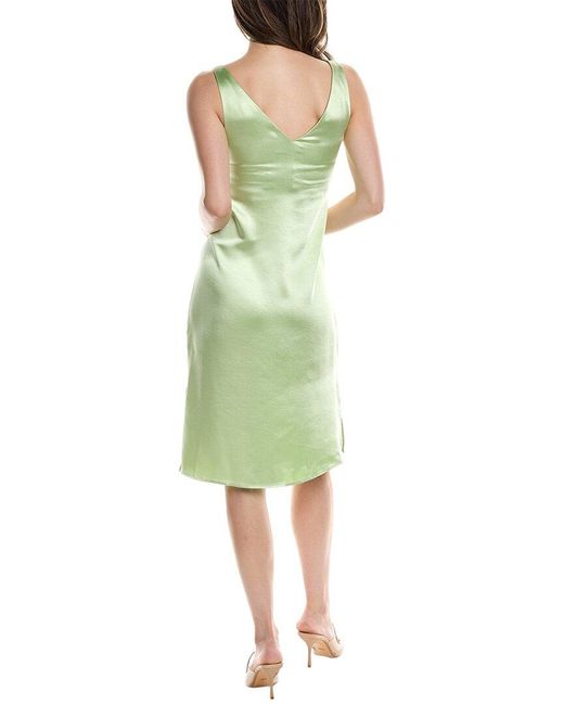 Vince Camuto Green V-neck Slip Dress
